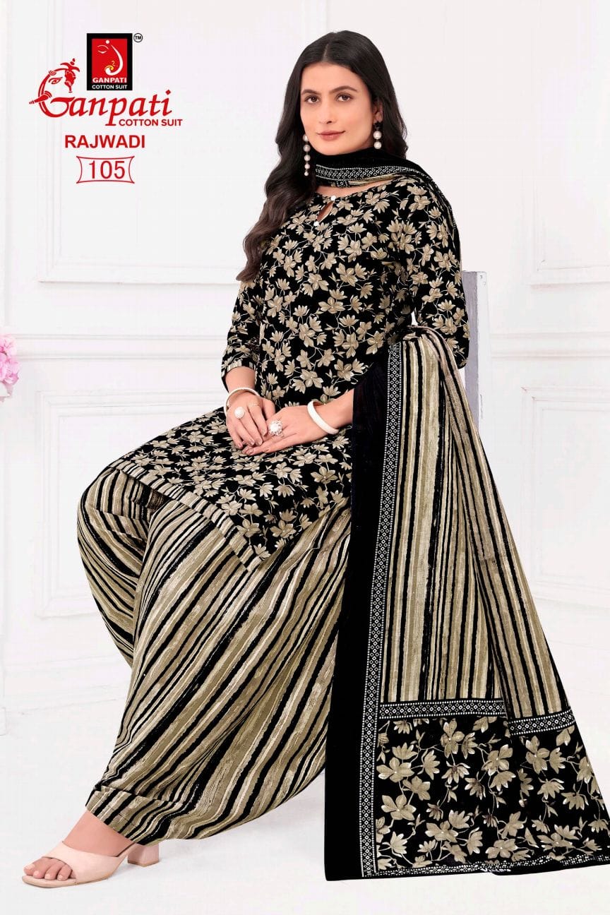 Rajwadi Vol 01 By Ganpati Heavy Cotton Printed Dress Material Exporters In India